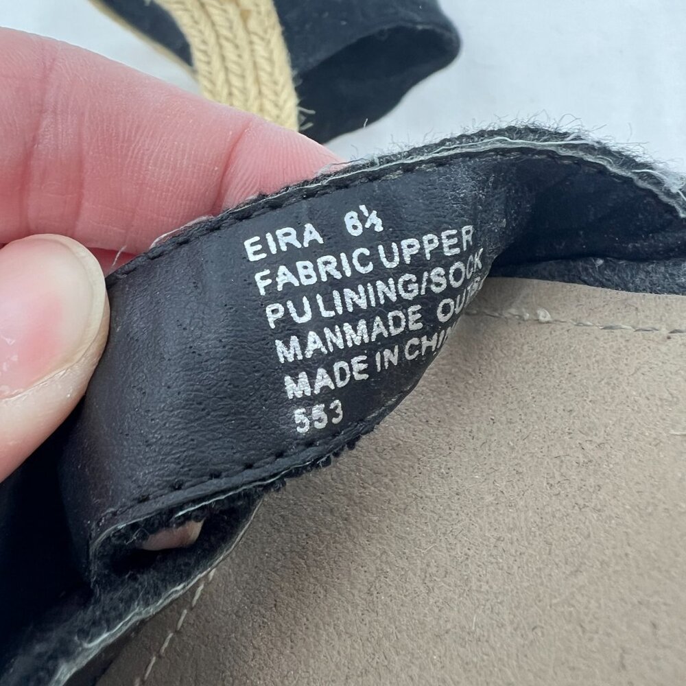 Steve Madden Eira Black Beige Espadrille Platform Sandals Women's 6.5 - Picture 10 of 10